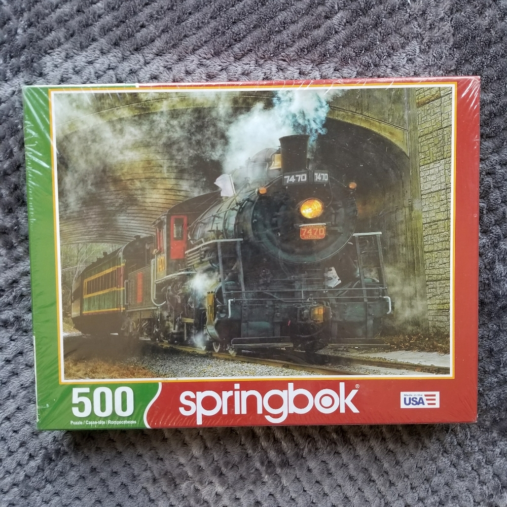 new Springbok Train 500 piece puzzle USA Made